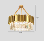 Modern Minimalist Light Luxury Crystal Living Room Glass Round Lamps