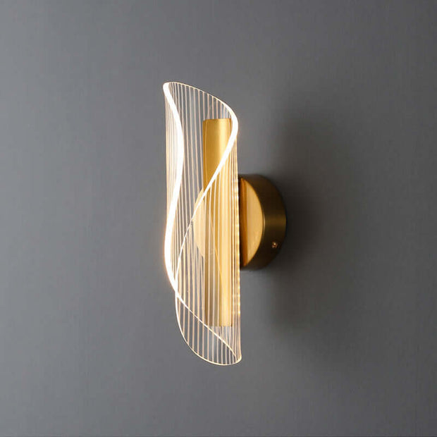 Living Room Television Background Wall Stairs Hallway Corridor Lamps, Gold and Transparent Design for Stylish Illumination
