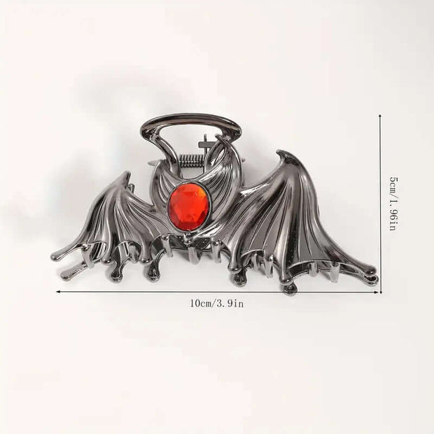 Halloween Hair Accessories Bat Ruby Inlaid Barrettes