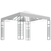 Garden Tent with LED Lights 3x3 m White