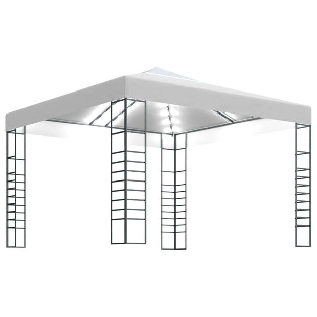 Garden Tent with LED Lights 3x3 m White