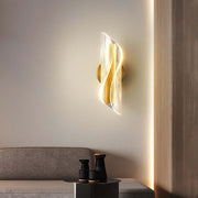 Living Room Television Background Wall Stairs Hallway Corridor Lamps with elegant gold and transparent design.