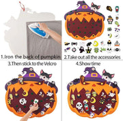 Halloween Decorative Felt Stereo Accessories DIY Pumpkin Cat