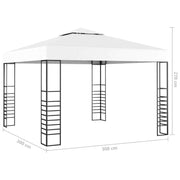 Garden Tent with LED Lights 3x3 m White